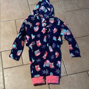 Owl Print Hooded Pajamas
